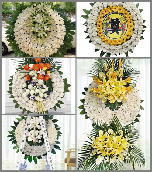 湖北襄阳市襄州区峪山镇王冲村花圈速递